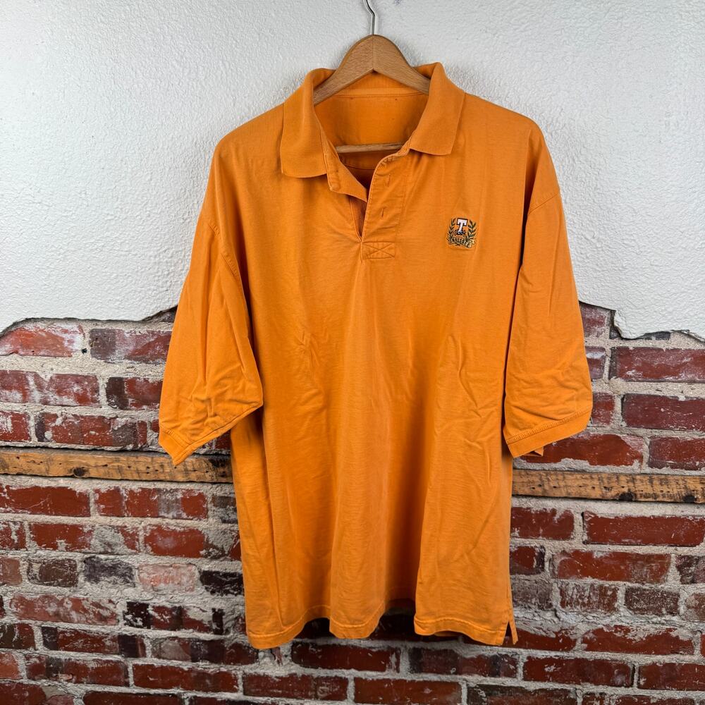 Vintage Tennessee Vols Shirt Size XXL Orange Short Sleeve Polo Embroidered NCAA